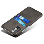 Double Card Slots PU Leather Coated PC Shell for Xiaomi Redmi Note 10 5G / Poco M3 Pro 5G / 4G
