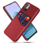 Card Holder Cloth + PU Leather Coated PC Back Cover for Xiaomi Redmi Note 10 5G / Poco M3 Pro 5G / 4G