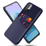 Card Holder Cloth + PU Leather Coated PC Back Cover for Xiaomi Redmi Note 10 5G / Poco M3 Pro 5G / 4G