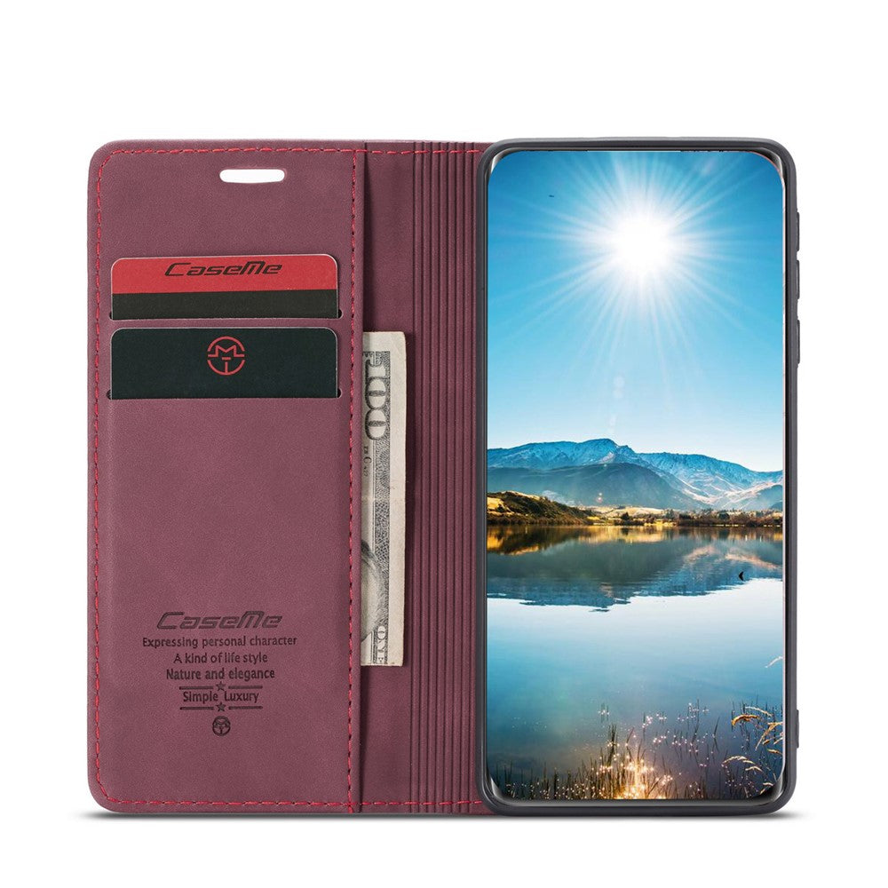 CASEME 013 Series Auto-absorbed Leather Wallet Stand Case Shell for Xiaomi Mi 11
