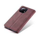 CASEME 013 Series Auto-absorbed Leather Wallet Stand Case Shell for Xiaomi Mi 11