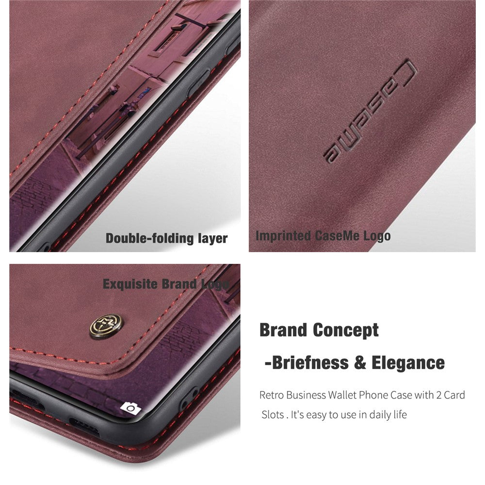 CASEME 013 Series Auto-absorbed Leather Wallet Stand Case Shell for Xiaomi Mi 11