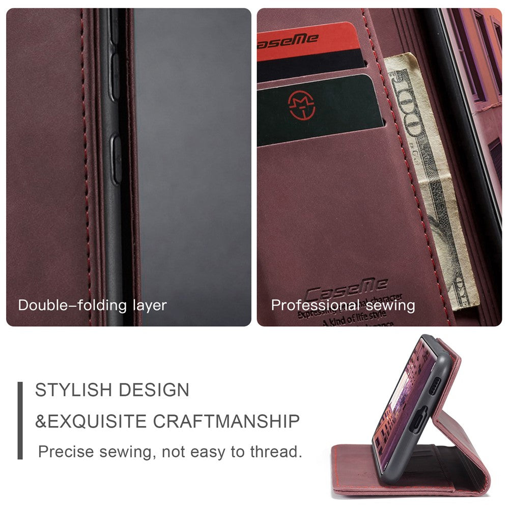 CASEME 013 Series Auto-absorbed Leather Wallet Stand Case Shell for Xiaomi Mi 11
