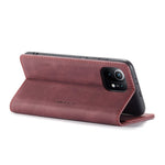 CASEME 013 Series Auto-absorbed Leather Wallet Stand Case Shell for Xiaomi Mi 11