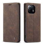 CASEME 013 Series Auto-absorbed Leather Wallet Stand Case Shell for Xiaomi Mi 11