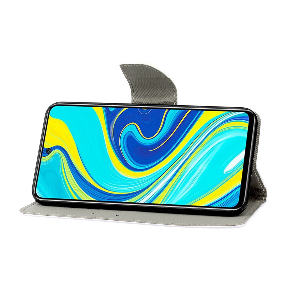 Pattern Printing PU Leather Full Protection Stand Phone Cover Case with Strap for Xiaomi Redmi Note 9 Pro