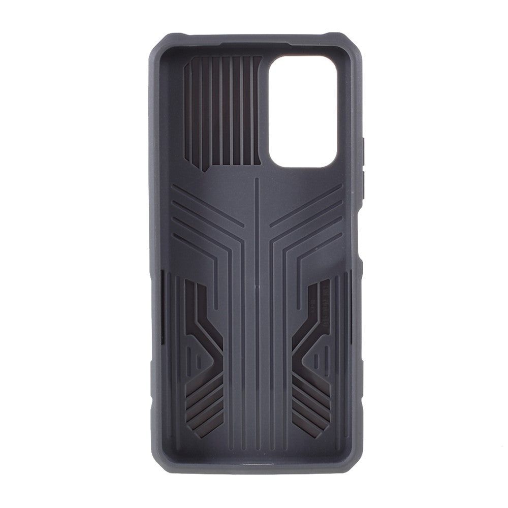 Back Clip Kickstand Design Well-Protected Hybrid Phone Case Shell with Metal Sheet for Xiaomi Redmi Note 10 Pro