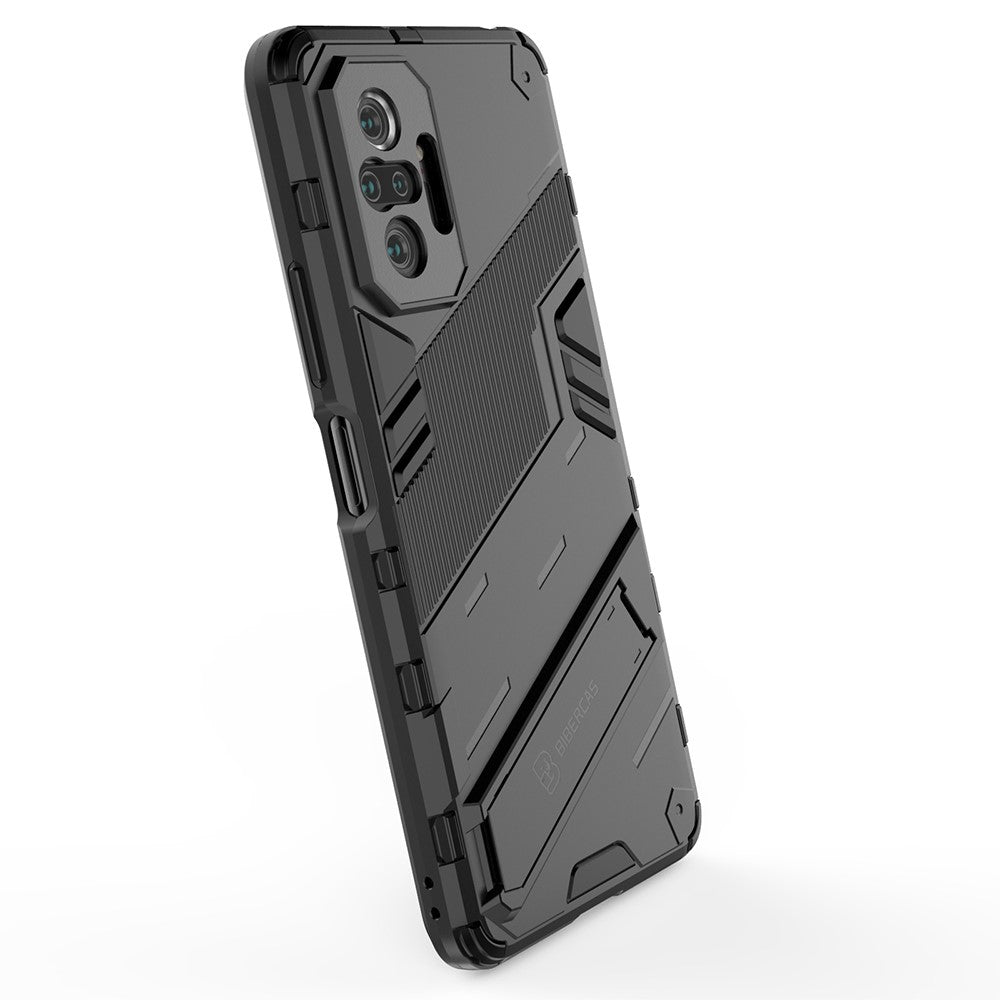 Kickstand Design Shockproof PC + TPU Hybrid Phone Case Cover for Xiaomi Redmi Note 10 Pro Max / Redmi Note 10 Pro