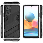 Kickstand Design Shockproof PC + TPU Hybrid Phone Case Cover for Xiaomi Redmi Note 10 Pro Max / Redmi Note 10 Pro