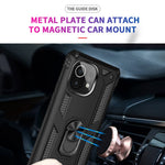 Hybrid PC + TPU Phone Case Shell Anti-Fall Finger Ring Kickstand for Xiaomi Mi 11