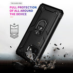 Hybrid PC + TPU Phone Case Shell Anti-Fall Finger Ring Kickstand for Xiaomi Mi 11