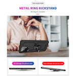 Hybrid PC + TPU Phone Case Shell Anti-Fall Finger Ring Kickstand for Xiaomi Mi 11