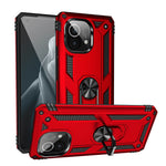 Hybrid PC + TPU Phone Case Shell Anti-Fall Finger Ring Kickstand for Xiaomi Mi 11