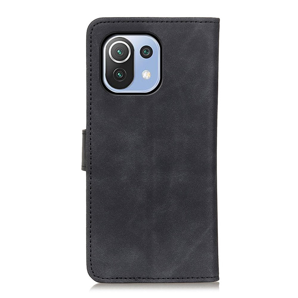 KHAZNEH Retro Style Wallet PU Leather Case for Xiaomi Mi 11 Lite 4G / 5G / 11 Lite 5G NE