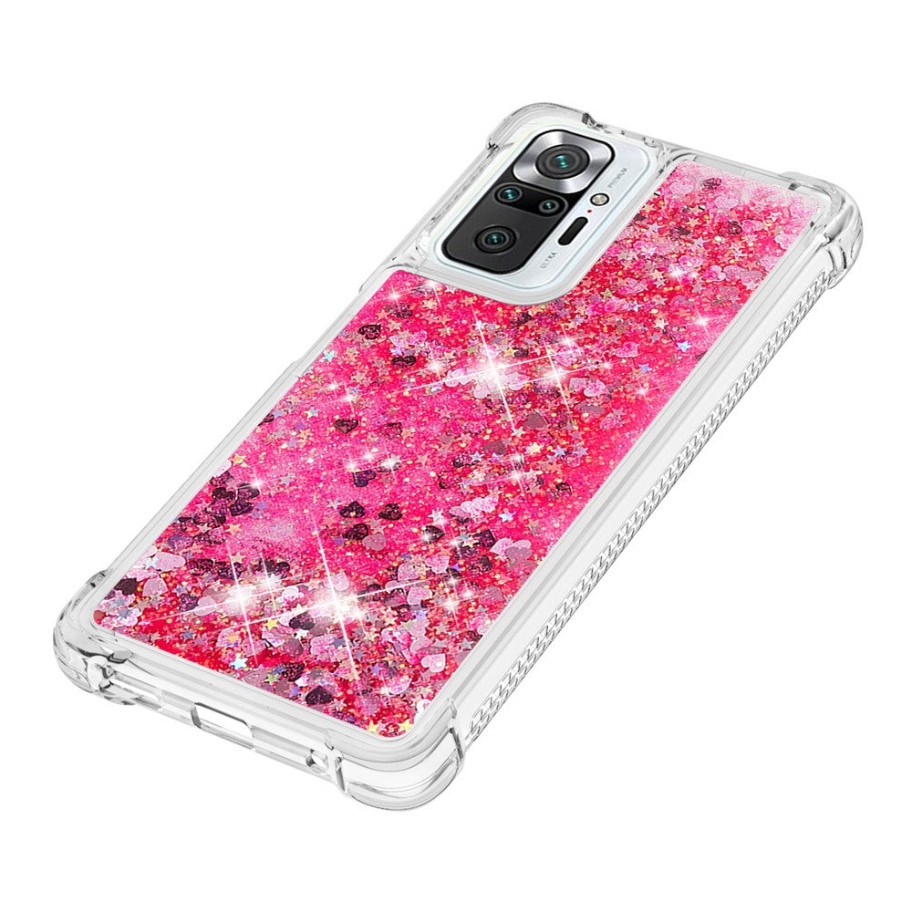 Dynamic Quicksand Shock-absorbing TPU Phone Case Shell Cover for Xiaomi Redmi Note 10 Pro Max / Note 10 Pro 4G (Global) / (India)