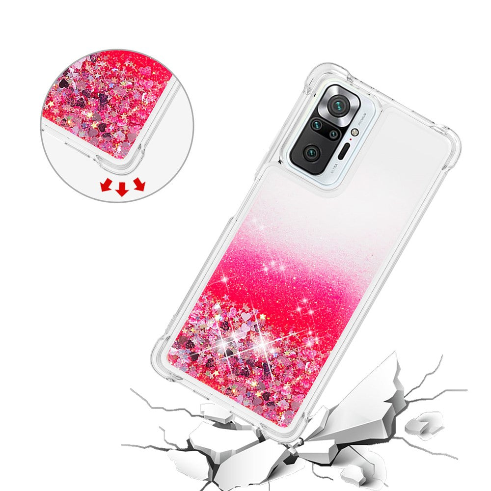 Dynamic Quicksand Shock-absorbing TPU Phone Case Shell Cover for Xiaomi Redmi Note 10 Pro Max / Note 10 Pro 4G (Global) / (India)