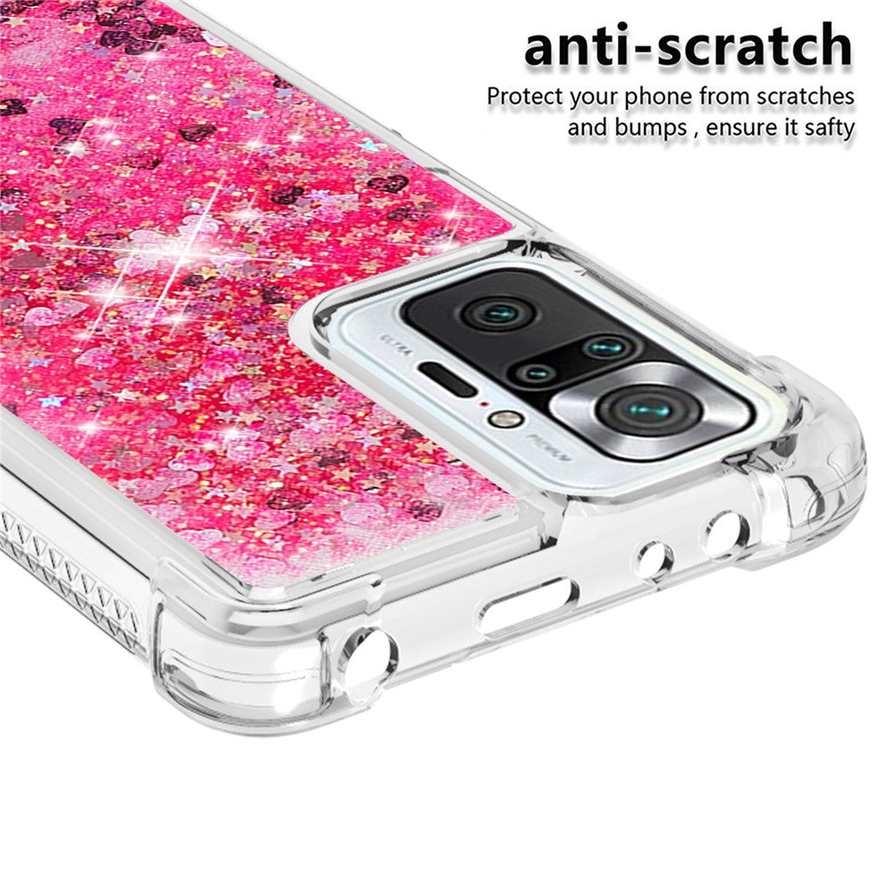 Dynamic Quicksand Shock-absorbing TPU Phone Case Shell Cover for Xiaomi Redmi Note 10 Pro Max / Note 10 Pro 4G (Global) / (India)