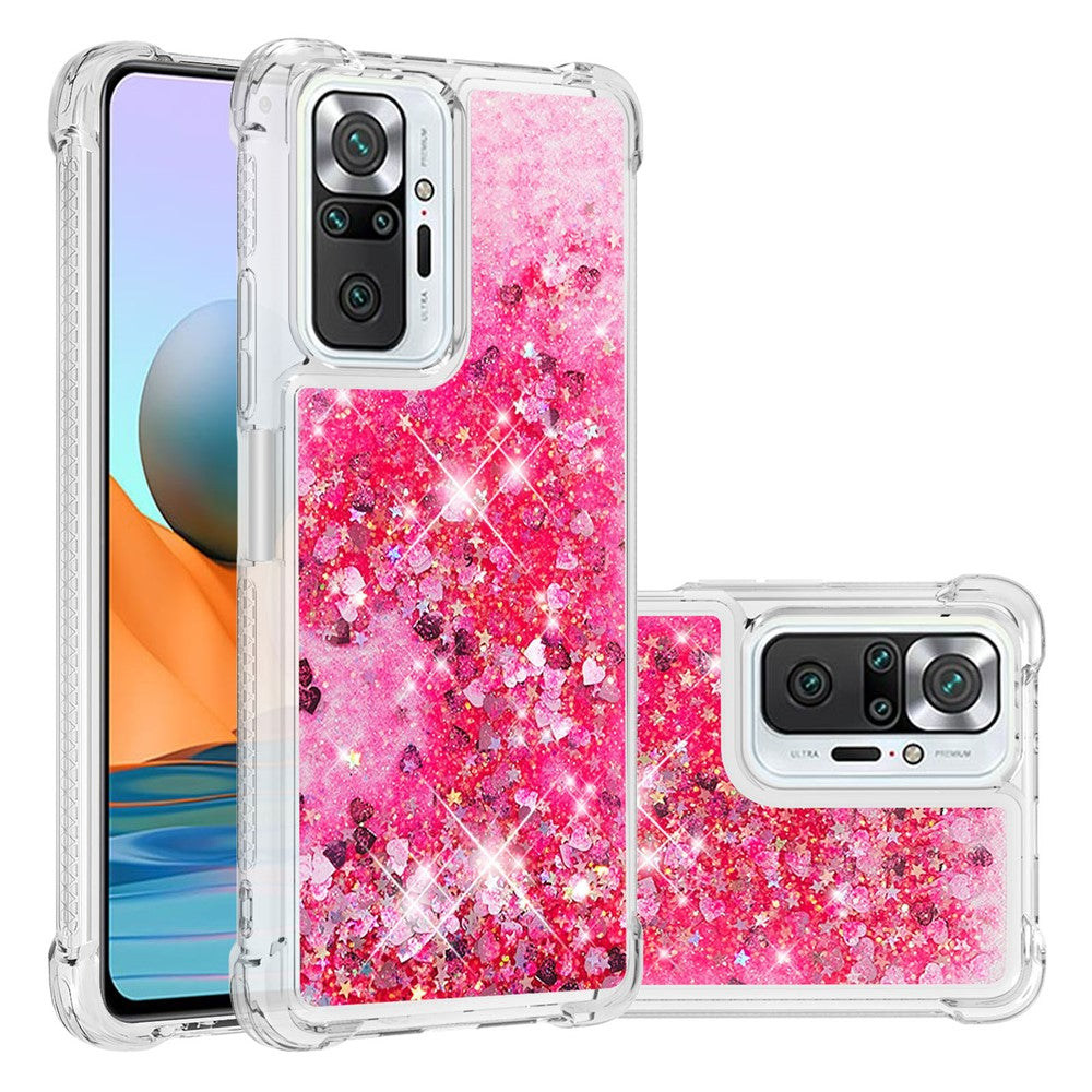 Dynamic Quicksand Shock-absorbing TPU Phone Case Shell Cover for Xiaomi Redmi Note 10 Pro Max / Note 10 Pro 4G (Global) / (India)