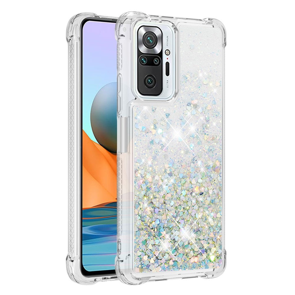 Dynamic Quicksand Shock-absorbing TPU Phone Case Shell Cover for Xiaomi Redmi Note 10 Pro Max / Note 10 Pro 4G (Global) / (India)