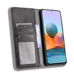 Magnetisk stängning Vintage-stil mobilskal plånboksfodral läderskydd för Xiaomi Note 10 Pro 4G/Note 10 Pro Max 4G