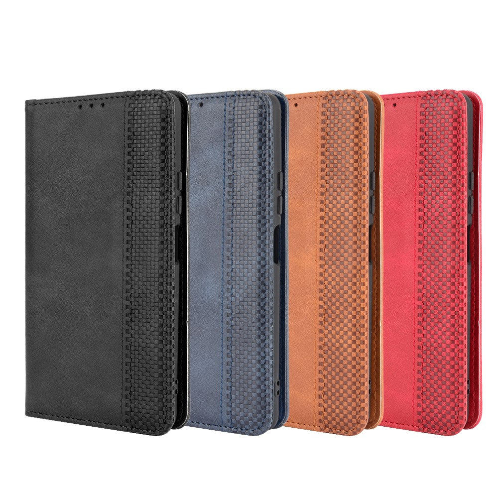 Magnetisk stängning Vintage-stil mobilskal plånboksfodral läderskydd för Xiaomi Note 10 Pro 4G/Note 10 Pro Max 4G