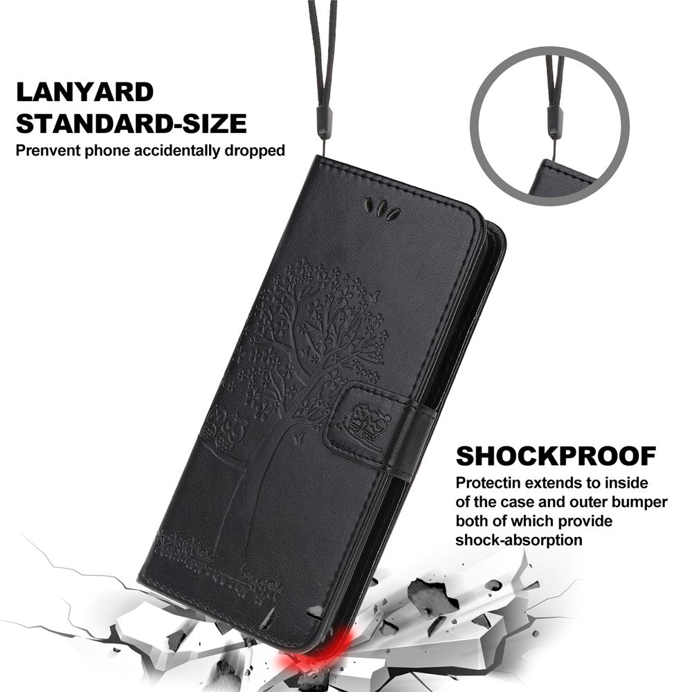 Läderfodral med avtryck och ugglamönster för Xiaomi Mi 11 Lite 4G / 5G / 11 Lite 5G NE