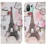 Cross Texture Pattern Printing Leather Wallet Stand Case for Xiaomi Mi 11 Lite 4G / 5G / 11 Lite 5G NE