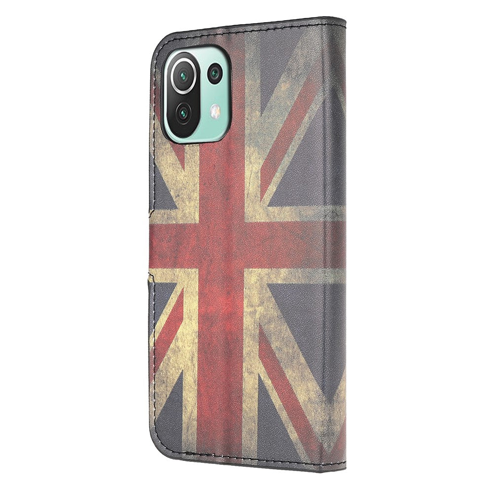 Pattern Printing Full Protection Leather Wallet Stand Case for Xiaomi Mi 11 Lite 4G / 5G / 11 Lite 5G NE