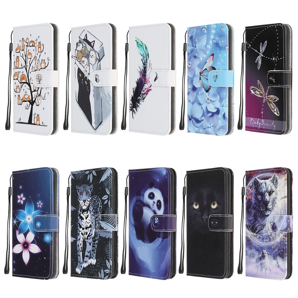 Cross Texture New Pattern Printing Leather Wallet Stand Case for Xiaomi Mi 11 Lite 4G / 5G / 11 Lite 5G NE
