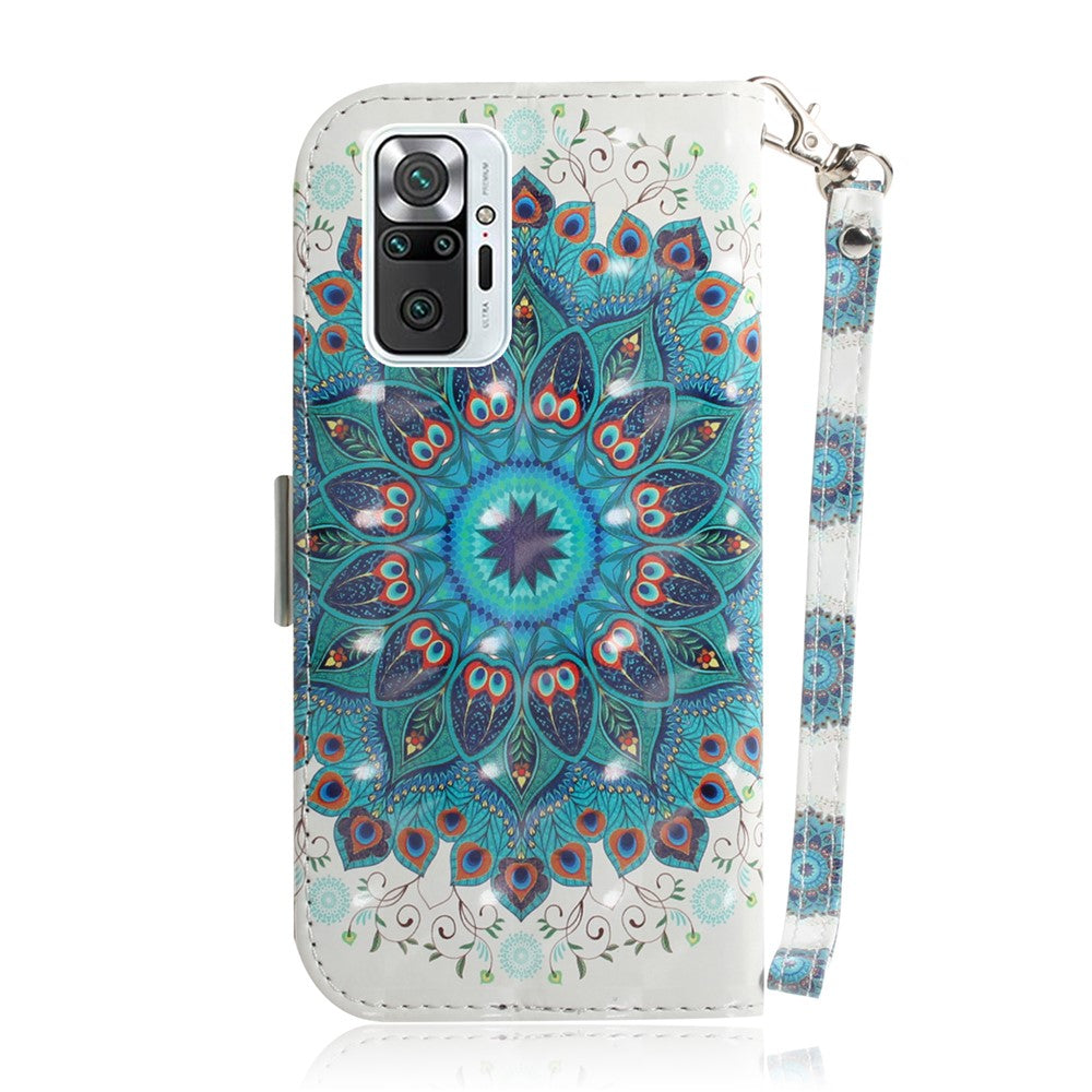 3D Pattern Printing PU Leather Wallet Stand Phone Protection Cover Case for Xiaomi Redmi Note 10 Pro 4G (Global)/(India)