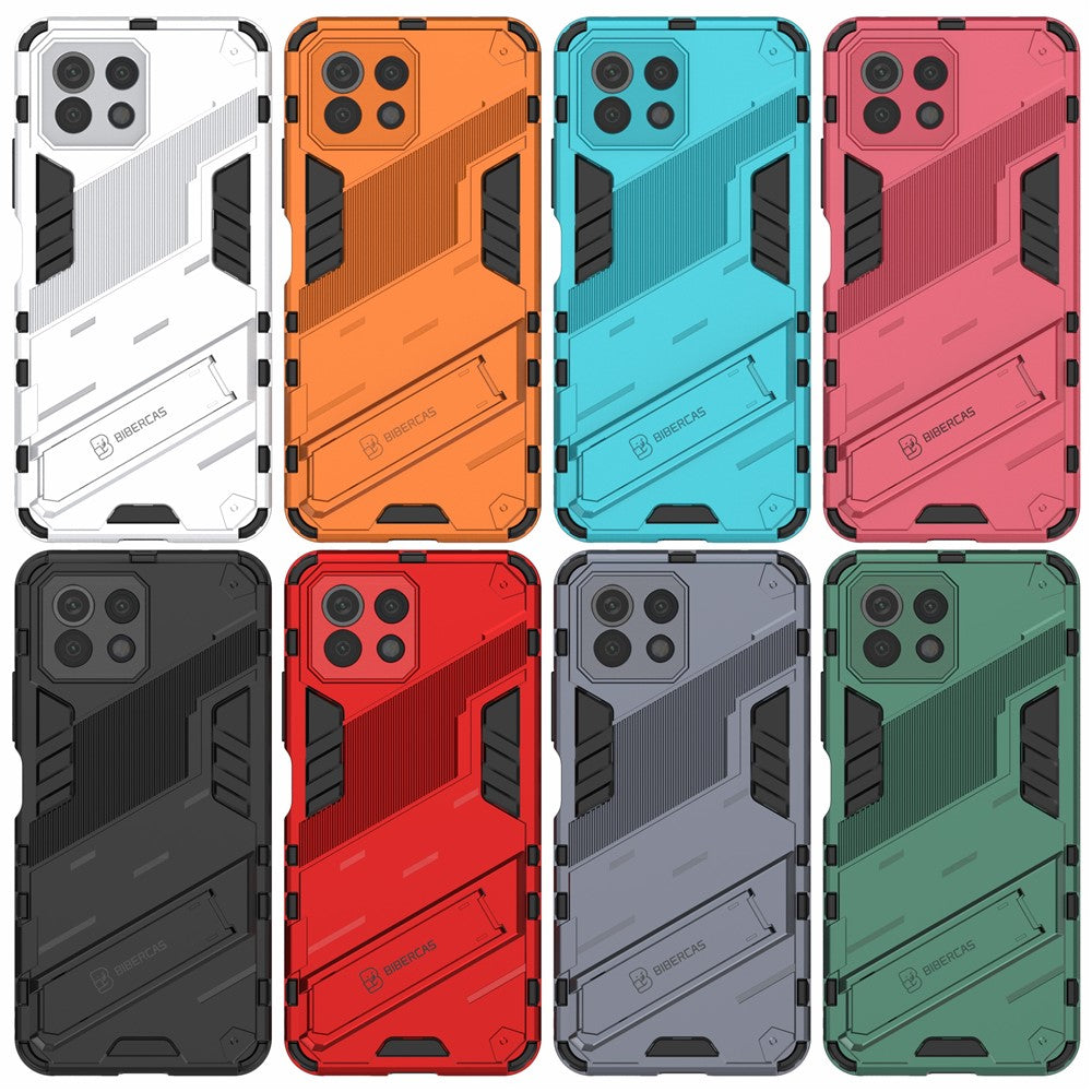 Foldable Kickstand Shockproof PC + TPU Hybrid Phone Case Cover for Xiaomi Mi 11 Lite 4G / 5G / 11 Lite 5G NE