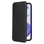 Xiaomi Mi 11 Lite 4G/5G / 11 Lite 5G NE Kolfibertextur Magnetiskt Självabsorberande Läder Stativ mobilskal med Kortplats