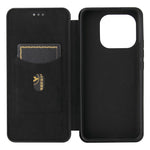 Carbon Fiber Texture Auto-absorbed Leather Stand Phone Shell Cover with Card Slot for Xiaomi Mi 11 Pro