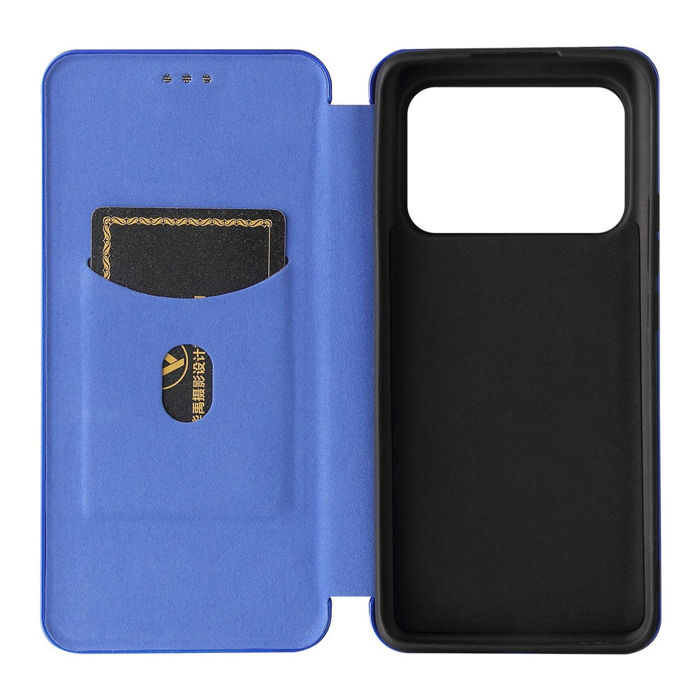 Auto-absorbed Carbon Fiber Texture Stand Cover for Xiaomi Mi 11 Ultra