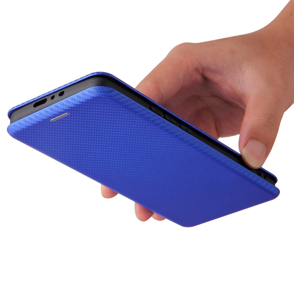 Auto-absorbed Carbon Fiber Texture Stand Cover for Xiaomi Mi 11 Ultra
