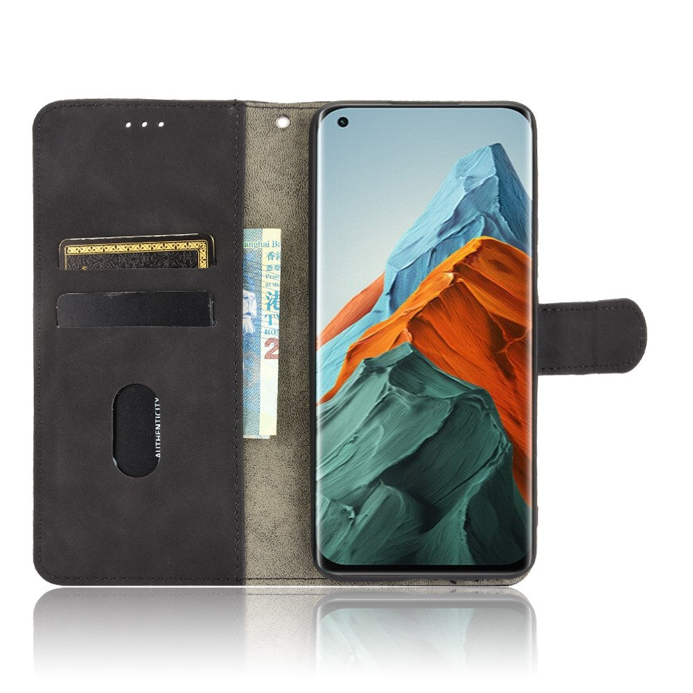 Skin-touch Feeling Leather Protective Shell Wallet Stand Folio Flip Phone Cover for Xiaomi Mi 11 Pro