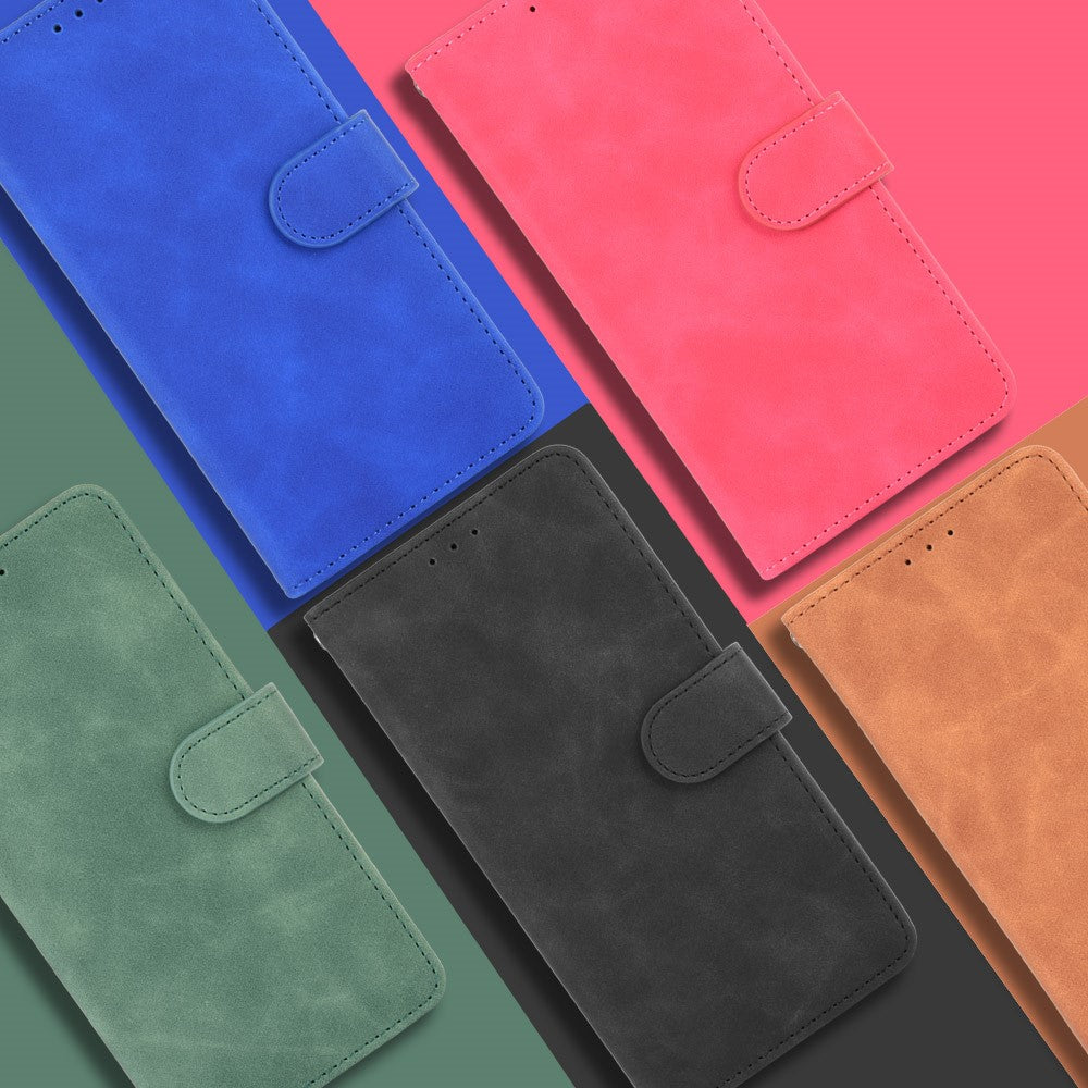 Skin-touch Feeling Leather Wallet Phone Cover with Supporting Stand for Xiaomi Mi 11 Ultra