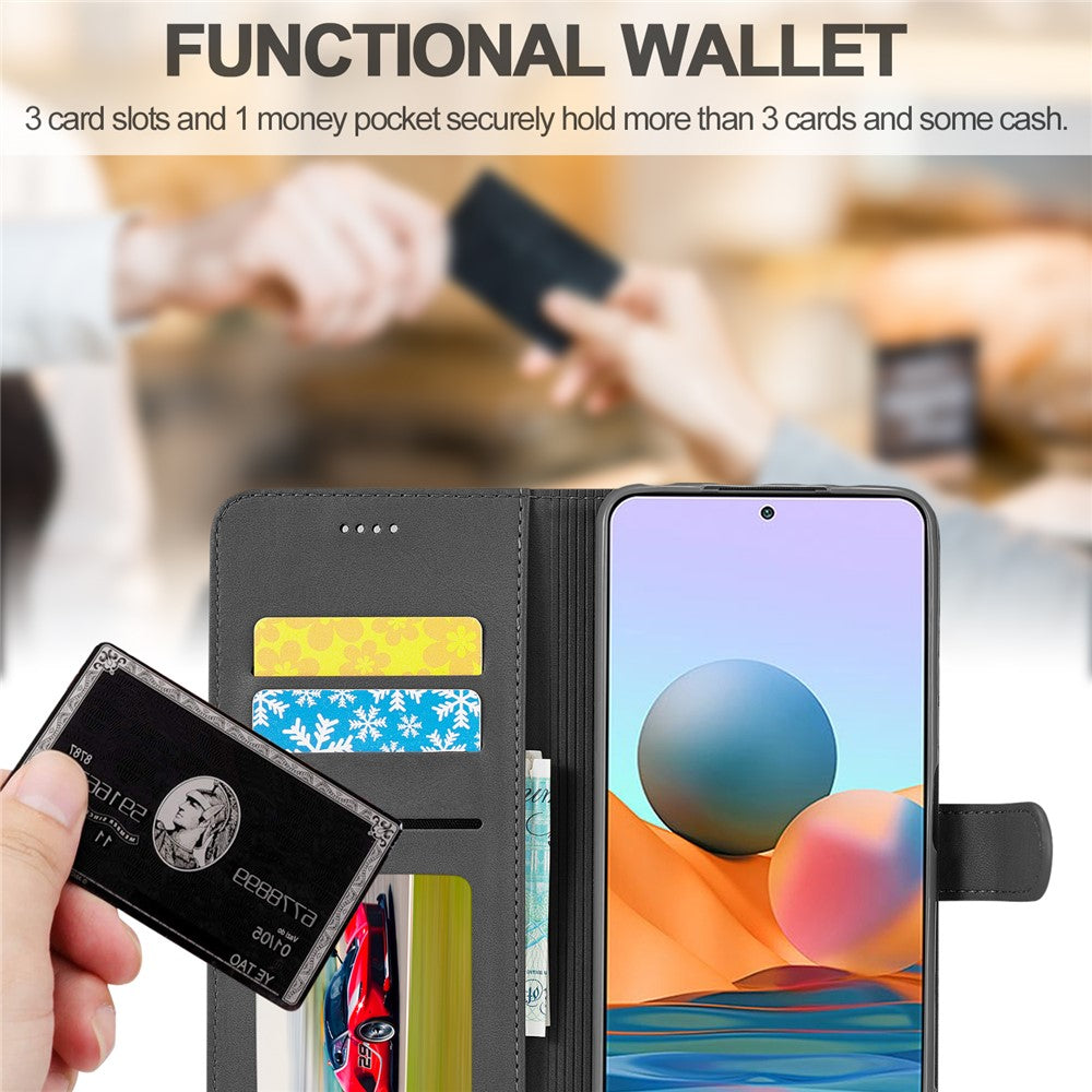 LC.IMEEKE Wallet Stand Leather Phone Casing Shell for Xiaomi Redmi Note 10 Pro/Note 10 Pro Max