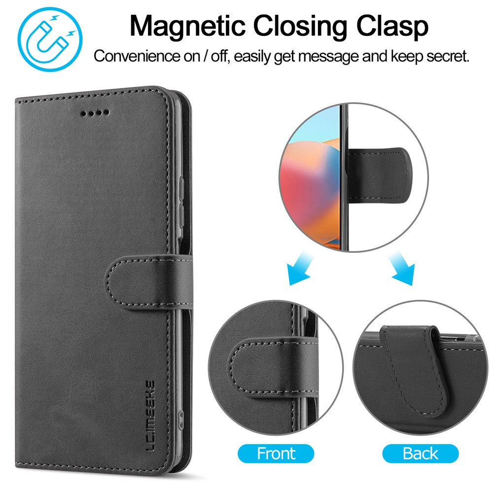LC.IMEEKE Wallet Stand Leather Phone Casing Shell for Xiaomi Redmi Note 10 Pro/Note 10 Pro Max