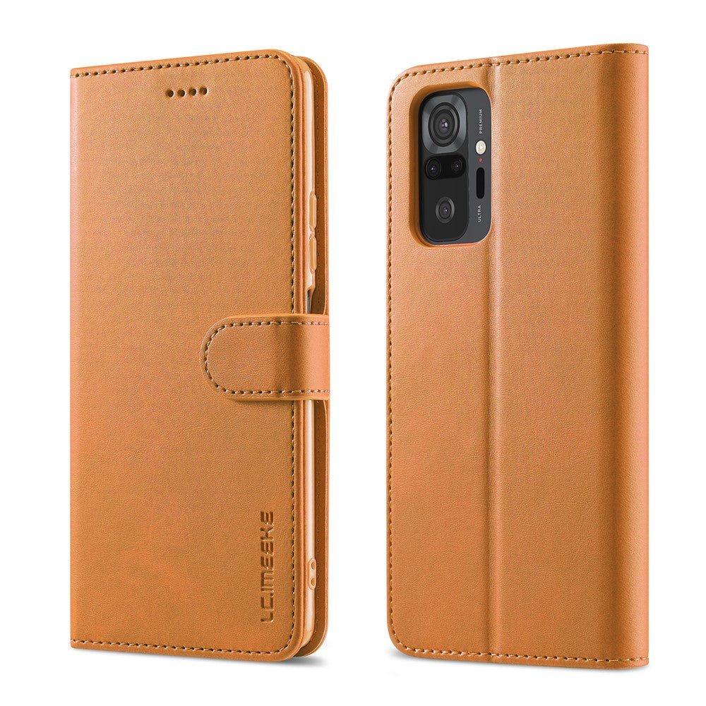LC.IMEEKE Wallet Stand Leather Phone Casing Shell for Xiaomi Redmi Note 10 Pro/Note 10 Pro Max