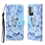 3D Pattern Printing Cross Texture Leather Wallet Stand Protective Phone Case Shell for Xiaomi Redmi Note 10 5G/Poco M3 Pro 5G/4G