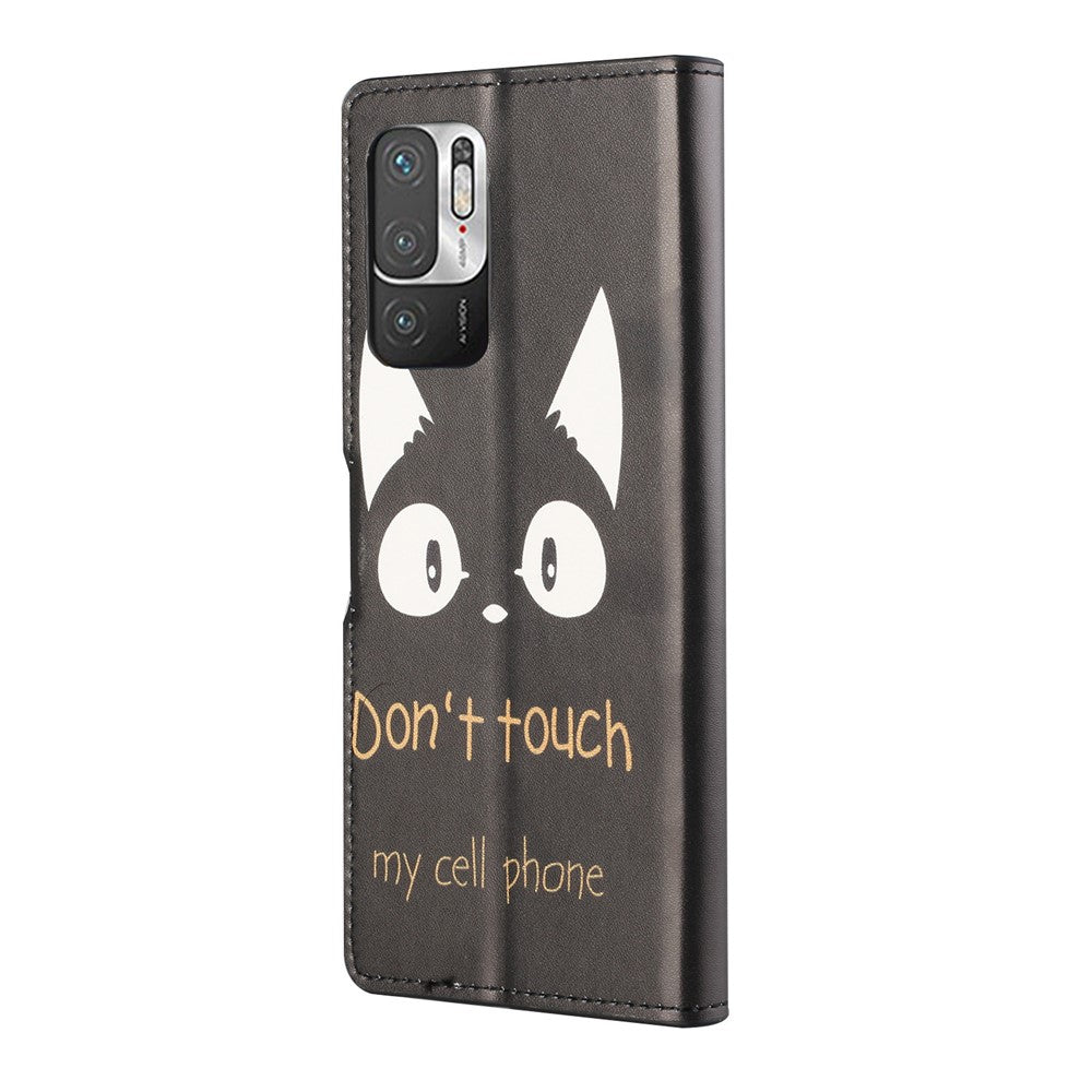 Pattern Printing Leather Full-Protection Wallet Stand Phone Cover Shell for Xiaomi Redmi Note 10 5G/Poco M3 Pro 5G/4G
