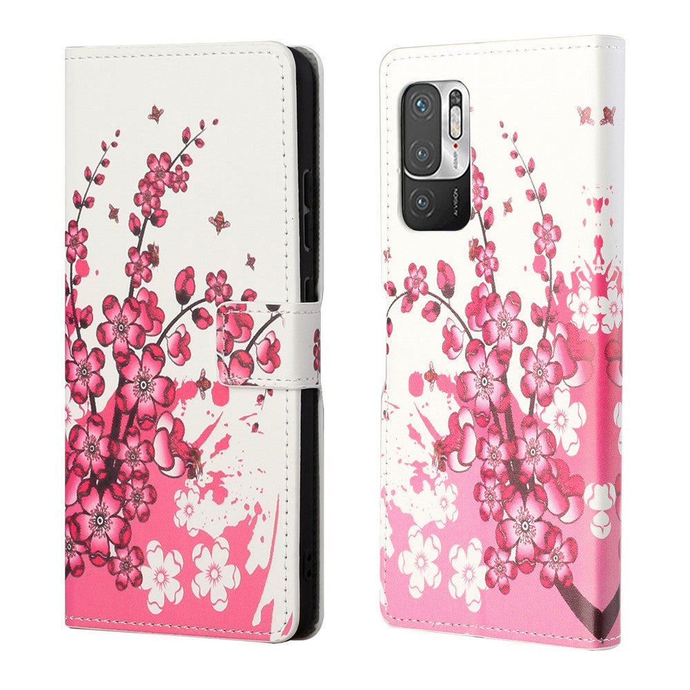 Pattern Printing Leather Full-Protection Wallet Stand Phone Cover Shell for Xiaomi Redmi Note 10 5G/Poco M3 Pro 5G/4G