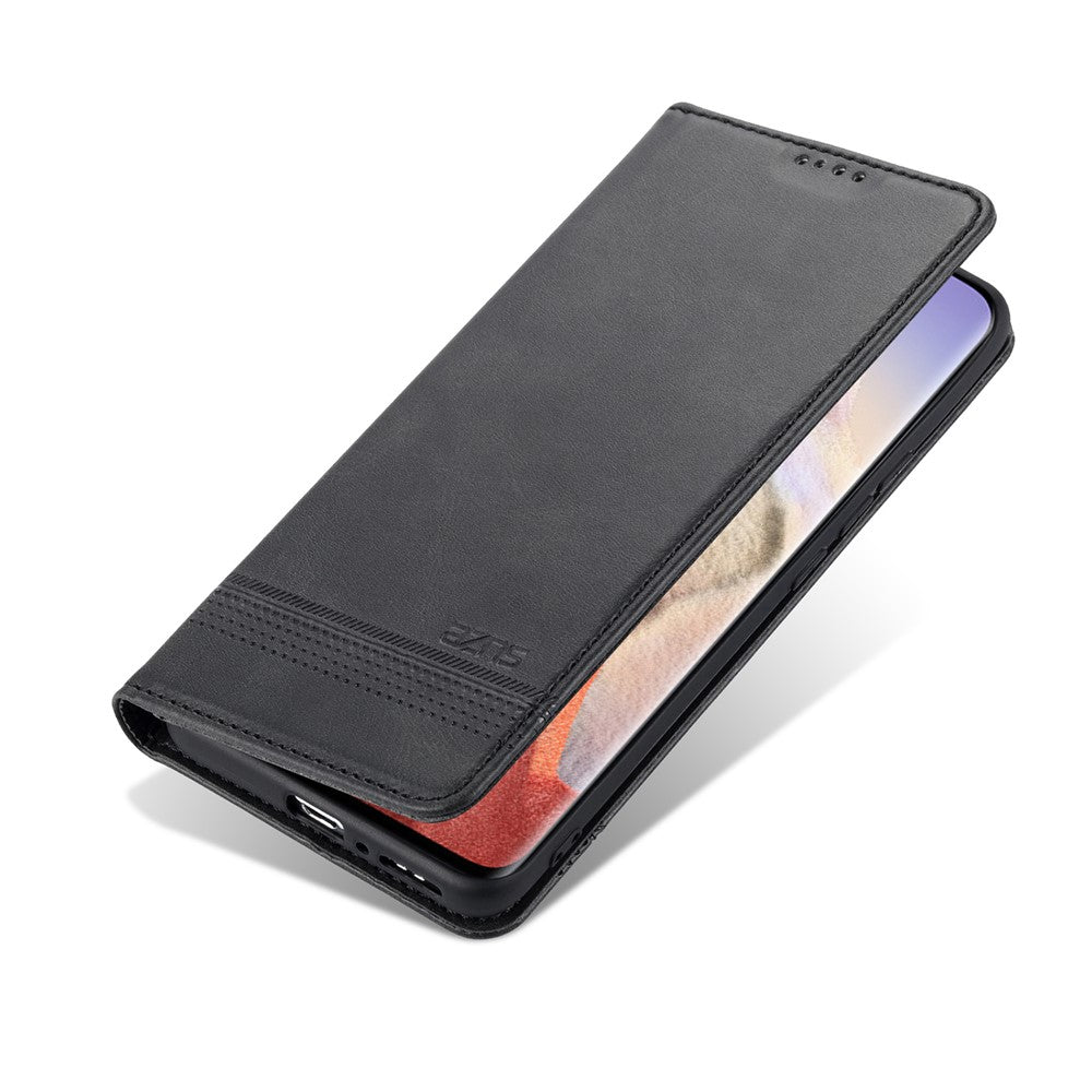 AZNS Auto-absorbed Magnetic Stand Wallet Leather Phone Protection Shell Case for Xiaomi Mi 11 Ultra