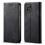 Retro Style Jeans Cloth Leather Wallet Stand Case for Xiaomi Mi 11 Lite 4G / 5G / 11 Lite 5G NE