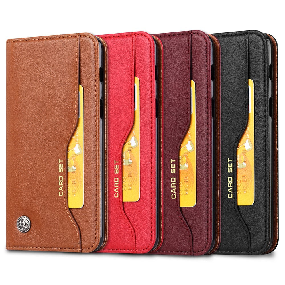 Auto-absorbed Wallet Stand Leather Protector Phone Cover for Xiaomi Redmi Note 10 Pro/Note 10 Pro Max