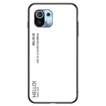 Color Gradient Design Well-Protected Anti-Scratch Tempered Glass Cell Phone Back Case for Xiaomi Mi 11 Lite 4G / 5G / 11 Lite 5G NE