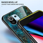 Well-Protected Anti-Scratch Marbling Pattern Design Tempered Glass Cell Phone Cover for Xiaomi Mi 11 Lite 4G / 5G / 11 Lite 5G NE