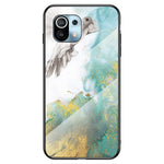 Well-Protected Anti-Scratch Marbling Pattern Design Tempered Glass Cell Phone Cover for Xiaomi Mi 11 Lite 4G / 5G / 11 Lite 5G NE