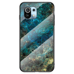 Well-Protected Anti-Scratch Marbling Pattern Design Tempered Glass Cell Phone Cover for Xiaomi Mi 11 Lite 4G / 5G / 11 Lite 5G NE